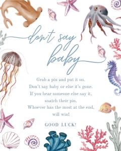Under the sea Ocean Don't say baby design preview