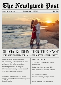 The Newlywed Post newspaper elopement: The Newlywed Post newspaper elopement