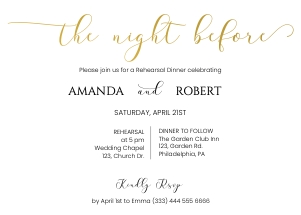 Elegant Modern Rehearsal Dinner Invitation zz1: Elegant Modern Rehearsal Dinner Invitation zz1