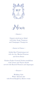 Monogrammed elegant Menu design preview