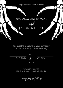Halloween Gothic invitation AA015: Halloween Gothic invitation AA015