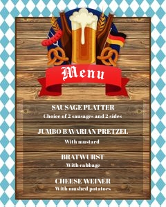 Oktoberfest Menu Sign design preview