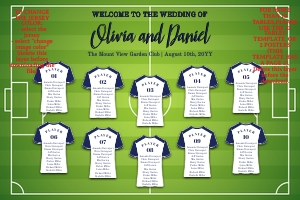 Soccer wedding seating chart 10-20 design preview