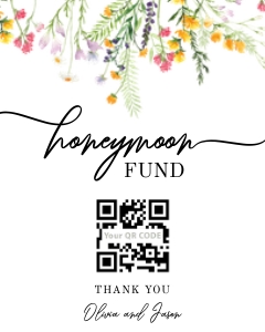 Wildflowers Honeymoon fund 8x10 design preview