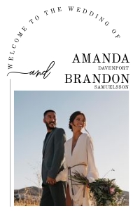 Minimalist Welcome Wedding sign 24x36 design preview