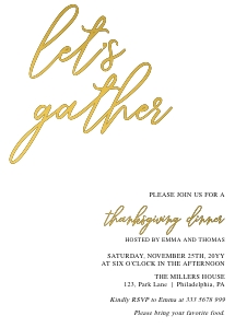 Minimalist Thanks giving Dinner invitation design preview