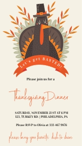 Thanksgiving turkey let's get basted design preview