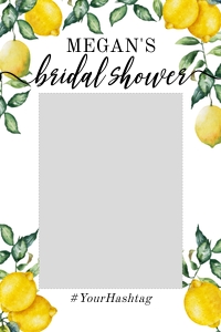 Lemons frame photo booth design preview