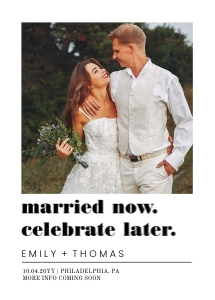 Married now photo elopement design preview
