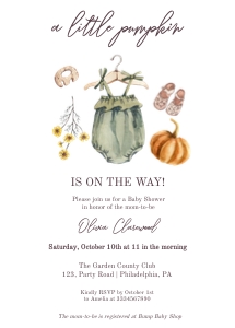 Boho Baby SHower gender neutral pumpkin aa019 design preview