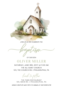 Baptism Church invitation aa021 design preview