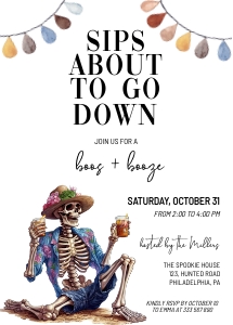 Boos And Booze Halloween Party  aa023 design preview
