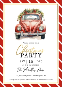 Christmas Party Vintage Car aa024 design preview