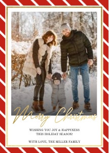 Christmas Greetings Photo Card Stripes aa024 design preview