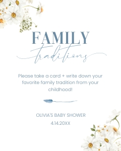 Family traditions sign 8x10 baby in bloom w01 design preview