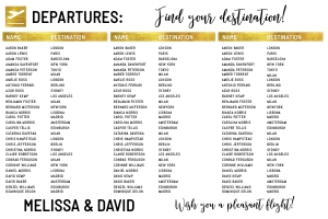 Departure Seating chart Travel theme WHITE design preview