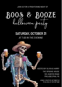 BOOS and BOOZE Halloween Party Adults: BOOS and BOOZE Halloween Party Adults