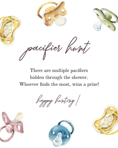 Boho Baby Shower Pacifier Hunter sign aa019 design preview