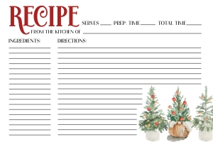 Christmas recipe card aa026 design preview