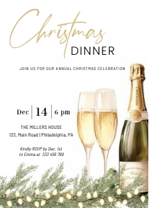 Holiday Party Champagne AA028 design preview