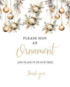 Sign an ornament Guest book wedding design preview