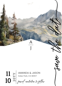 Mountain Wedding Save the date aa031 design preview