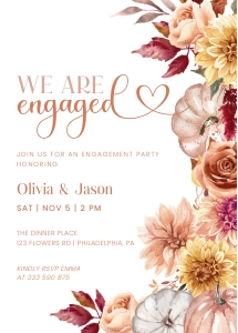 Fall in love engagement Party AA027 design preview