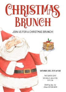 Christmas invitation santa claus aa028 design preview