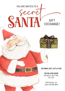 Secret Santa Invitation aa028 design preview