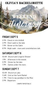 Mountain weekend itinerary AA031 design preview