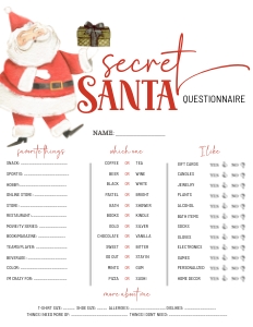 Secret Santa Questionnaire aa028 design preview