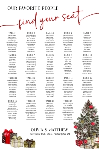 Christmas Seating Chart tree AA034 design preview