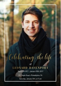 Funeral Memorial Photo Order Of Service Program: Funeral Memorial Photo Order Of Service Program