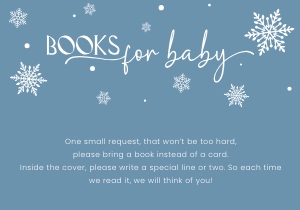 Baby shower snowflakes books for baby aa041 design preview
