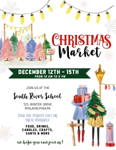 Christmas market Flyer AA041 design preview