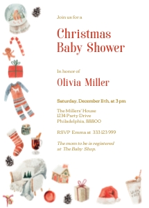 Christmas Baby Shower AA042 design preview