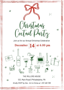 Whimsical Christmas Cocktail Party AA042 design preview