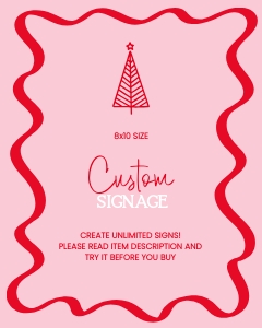 Christmas Wavy Custom Sign AA06 design preview