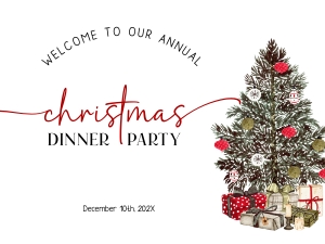 Christmas tree watercolor welcome sign AA034 design preview