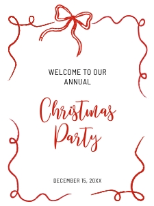 whimsical bow Christmas welcome signaa042 design preview