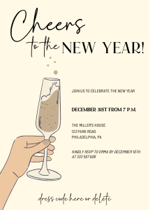 Cheers to the new year design preview