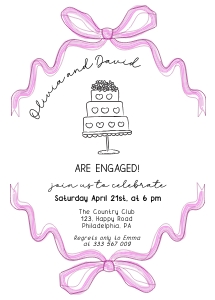 bow + champagne tower engagement party aa048 design preview