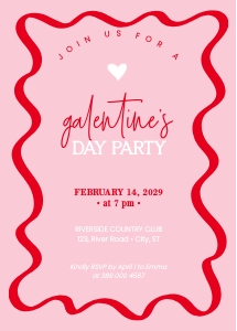 Galentines day Invitation AA06 design preview