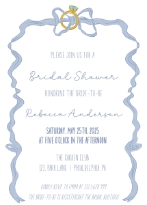 Bow ribbon Bridal Shower AA045 design preview
