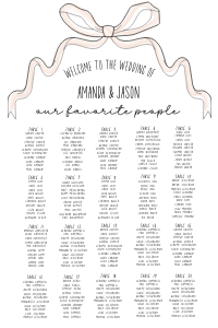 Bow seating chart 24x36 AA045 design preview