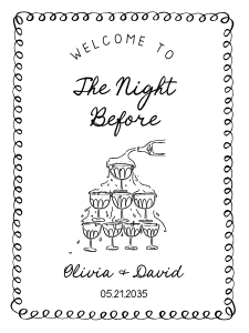 Whimsical Rehearsal Dinner Welcome 18x24 AA052: Whimsical Rehearsal Dinner Welcome 18x24 AA052