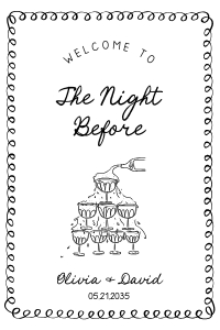 Whimsical Rehearsal Dinner Welcome 24x36 AA052: Whimsical Rehearsal Dinner Welcome 18x24 AA052