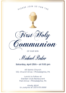 Gold calice First Communion design preview