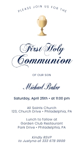 Gold calice Communion Evite AA01 design preview
