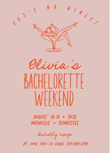 Retro bachelorette weekend aa059 design preview
